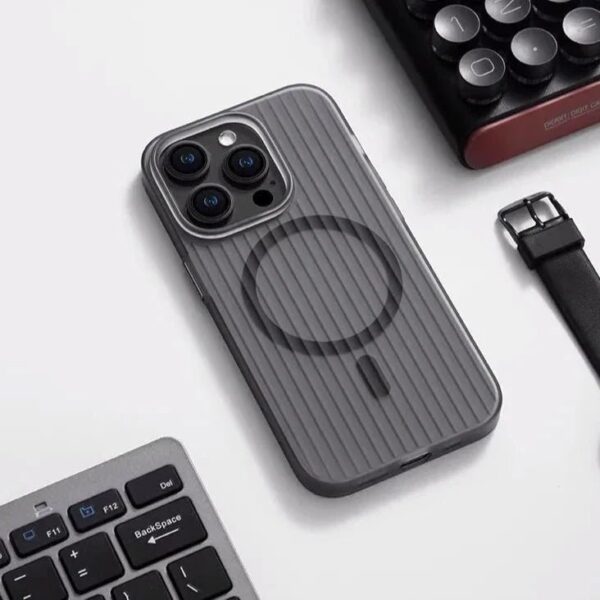 Flex Matt Corrugated Textured Magsafe Case For Iphone - Image 4